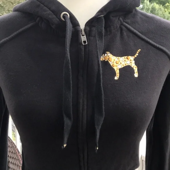 Pink Victoria’s Secret - Vintage ☮️ Fleece Hoodie - Picture 3 of 9